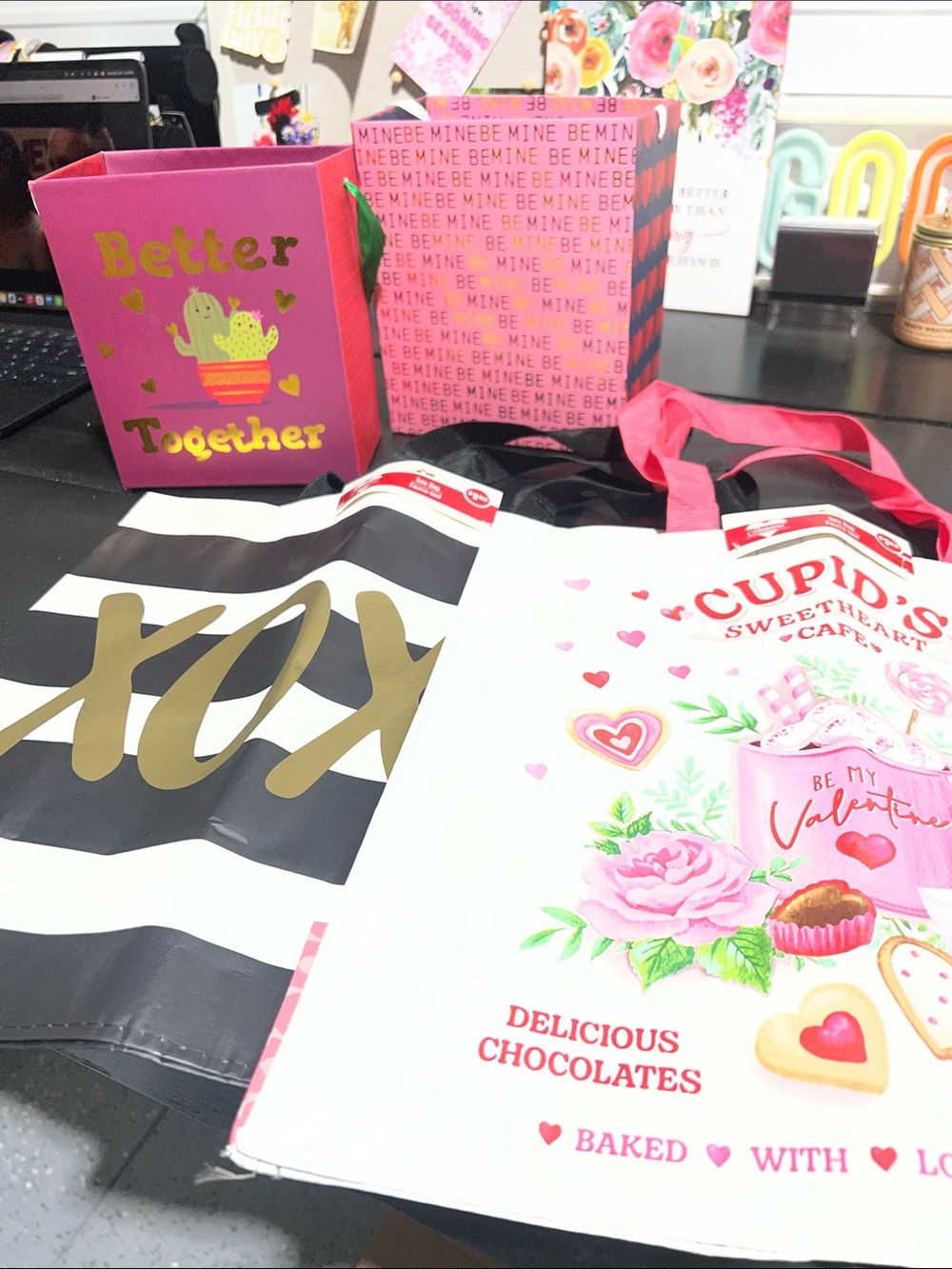 Valentines bags and box with handle